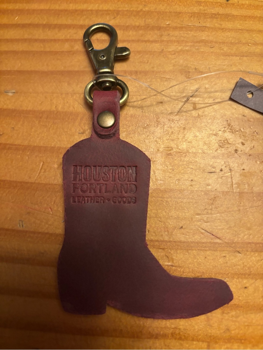 Portland Leather Chili Cowboy Boot Bag Charm - NEW - Picture 2 of 2